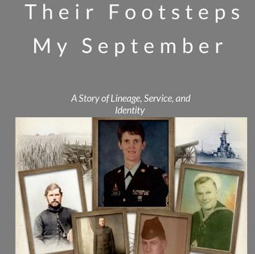 Book cover showing photos of men in military uniforms.