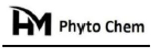 Logo of Phyto Chem featuring stylized letters and a horizontal line.