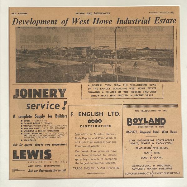 Advert from 1959 about our quality concrete building supplies.