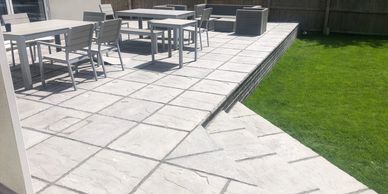 Concrete paving slabs