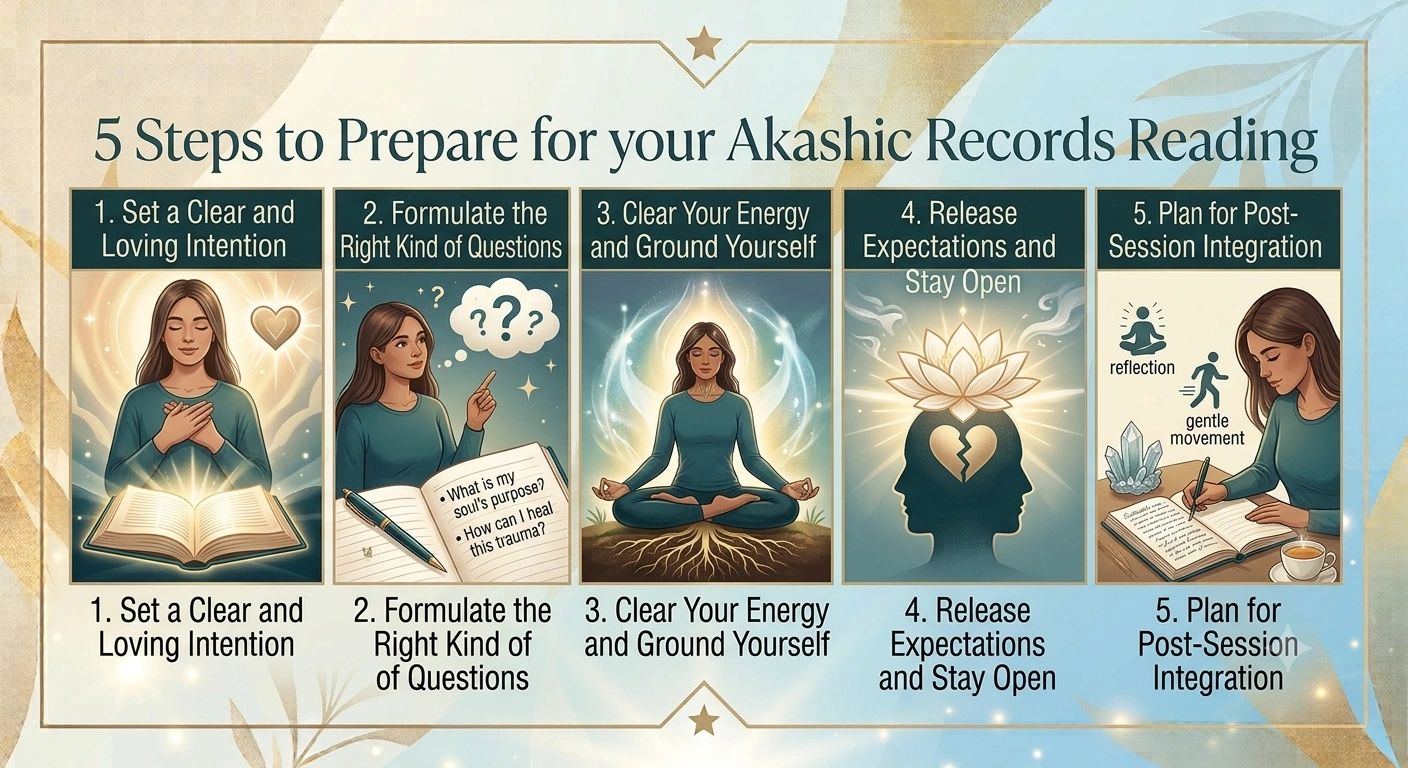 steps to prepare yourself for Akashic records reading session