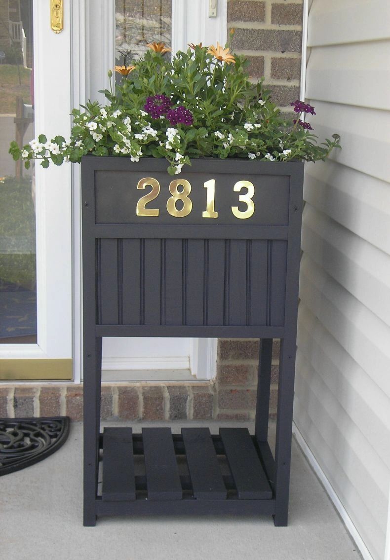 Recycled address planter