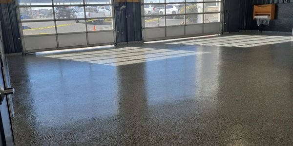 Gwatney Buick GMC Service Department Epoxy Flake Floor.