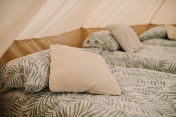 Quality Bedding and individually styled tents