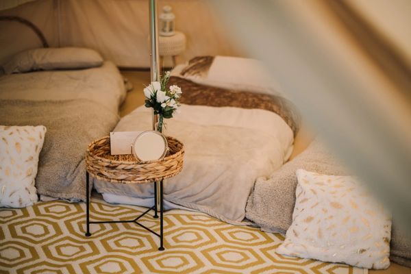 Pretty Bell Tent Set Ups for Girls Weekends in Dorset