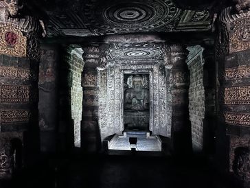 Ajanta Caves, UNESCO-listed Buddhist rock-cut monuments in Maharashtra, India. with Tour My Choice.