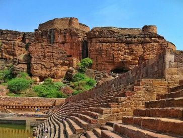 Badami in Karnataka, known for ancient rock-cut cave temples, explored with Tour My Choice tours.