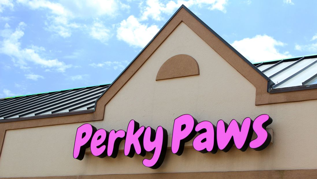 Perky Paws sign