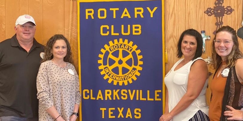We would like to thank the Clarksville, TX Rotary Club for inviting us to speak at their meeting on 