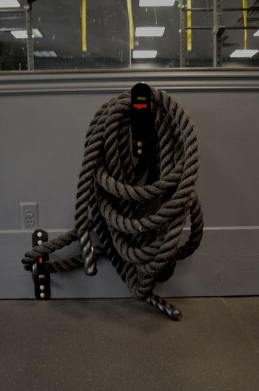 Imagen ampliada de los cuerdas de pesas.