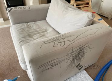 Stain removal from upholstery