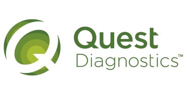 Quest Diagnostics logo with green circular design and text.