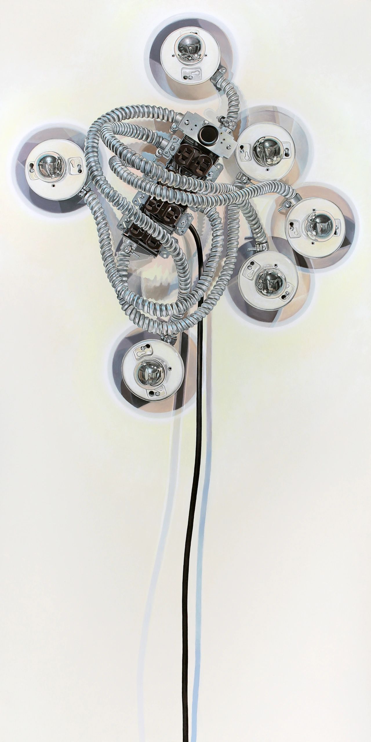 Melodie Provenzano Seeing Onself in Others painting of Matthew McCaslin's sculpture the Joy of Gestu