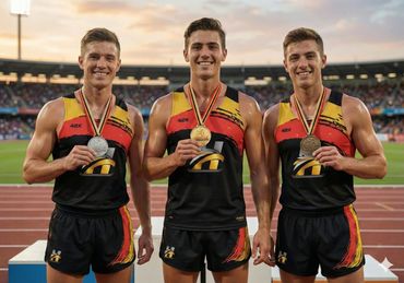 Medalla de Oro, Plata y Bronce. Podio. Ganadores. Club Atletismo HISPANIA