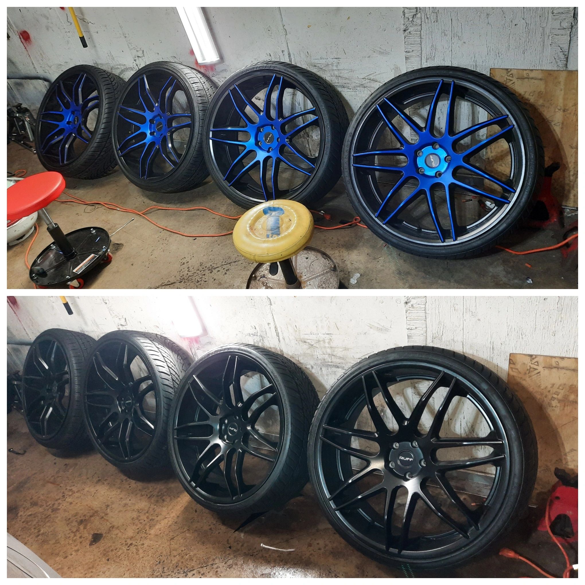 Vinyl wrapped rims