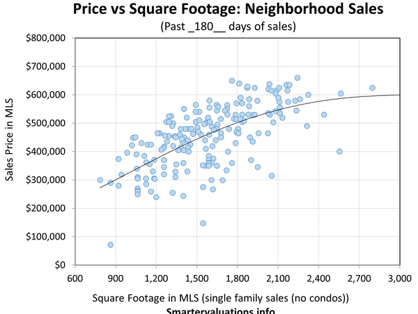 A regression plot graph that compares the relationship of price vs square feet
