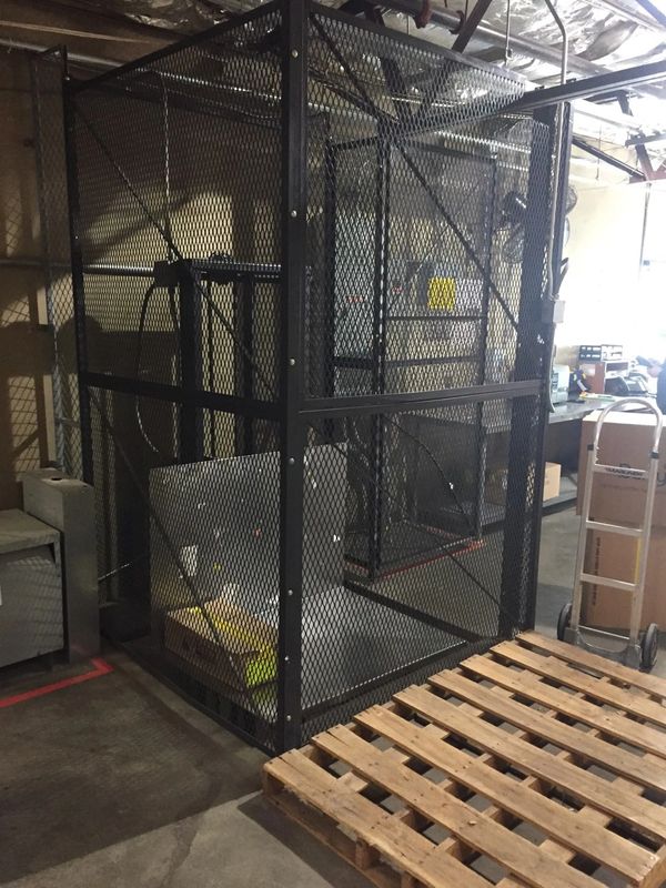 Material Lift safety guarding