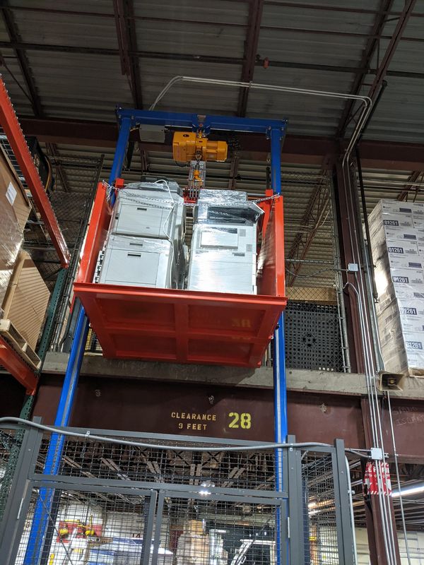 material lift freight live elevator customer installation