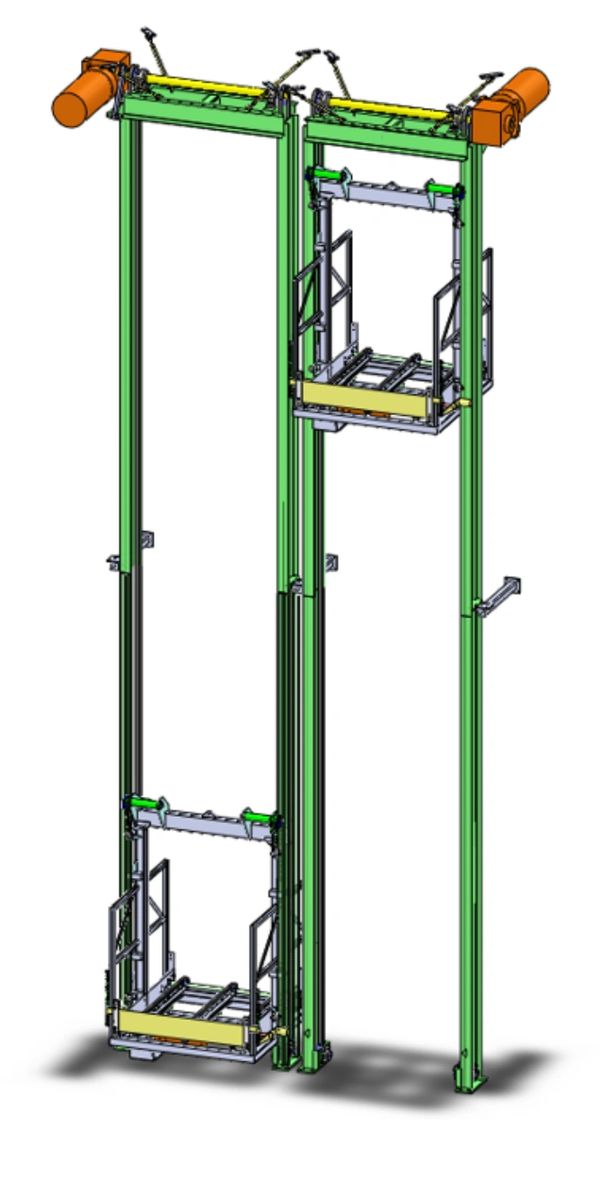 Vertical Reciprocating Conveyors operating side by side