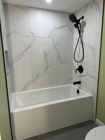Bathroom renovation, new tub shower