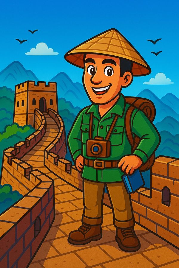 Geo Joe exploring the Great Wall of China!