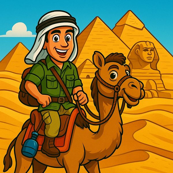 Geo Joe exploring the deserts and pyramids of Egypt!
