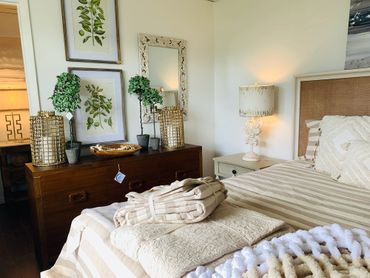 Cozy coastal chic bedding and bedroom sets