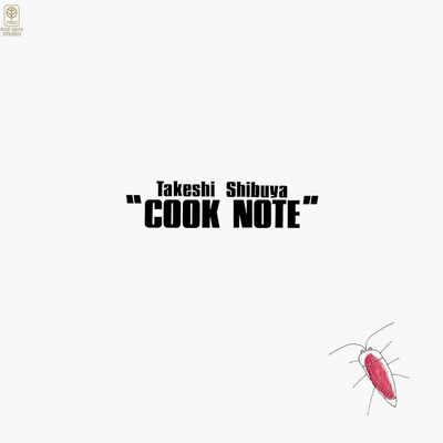 Minimalist album cover with text and a small red insect illustration.