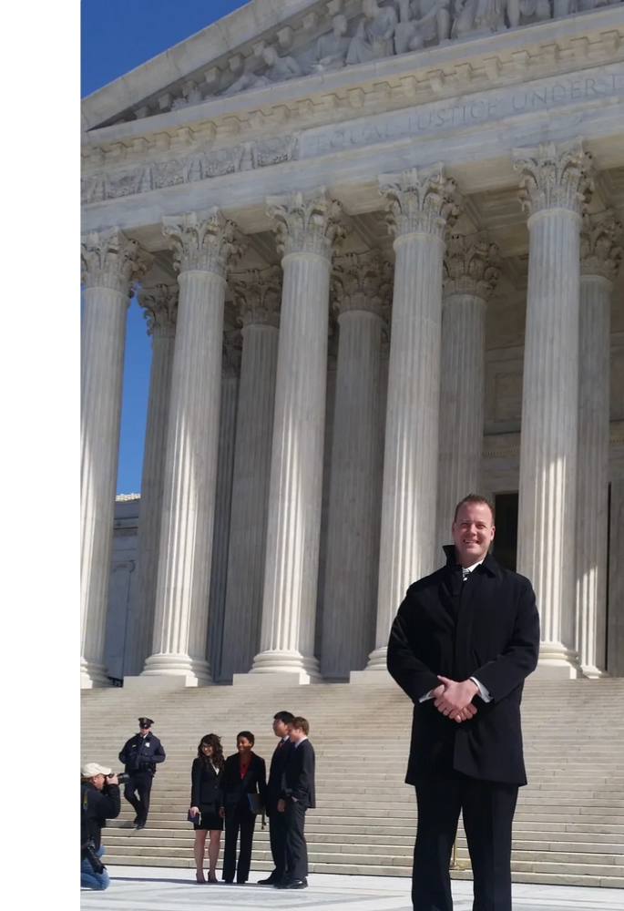 Cleveland personal injury attorney John Colan at the U.S. Supreme Court.