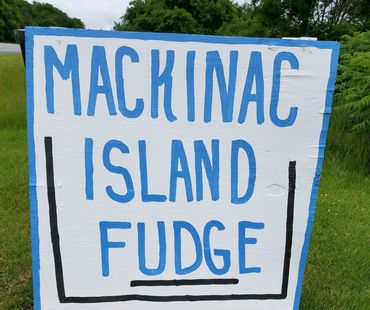 Mackinac Island Fudge Sign