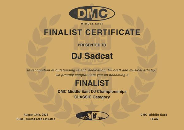 dj sadcat DMC DJ Finalist