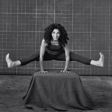 Shape magazine yoga photoshoot by Mary Ellen Mark, dragonfly pose