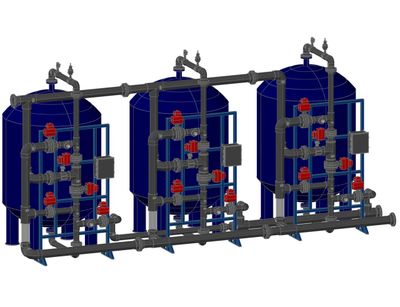 multi-media filters, water pre-treatment system, carbon filters, sand filters, media filtration