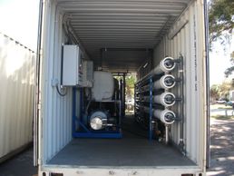 Desalination system, Sea-water reverse osmosis, RO system, Containerized reverse osmosis system