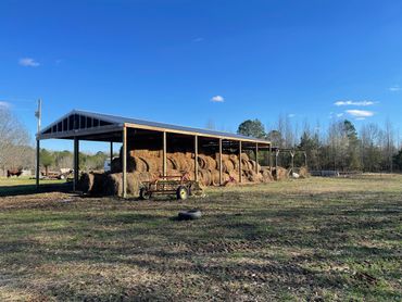 hay storage on the ranch