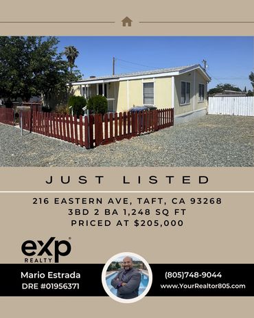 216 Eastern Ave Taft Ca. Listed by Mario Estrada