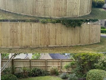 Closeboard garden fencing