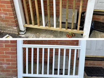 Repair to wooden porch balustrade