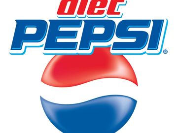 Diet Pepsi logo with red, white, and blue colors.