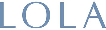 Logo displaying the word 'LOLA' in blue uppercase letters.
