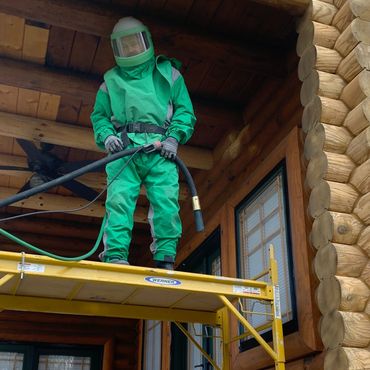 log home blasting deep creek log home restoration service near me maryland deep creek blasting stain
