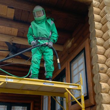 log home maintenance log home repair log home blasting deep creek lake seven springs pittsburgh