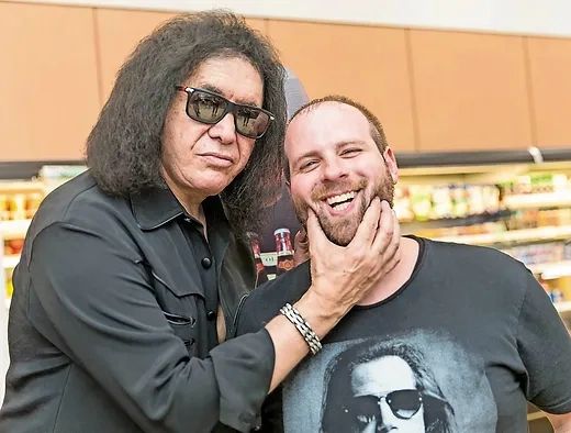 Darren Paltrowitz with Rock & Roll Hall Of Famer Gene Simmons of KISS