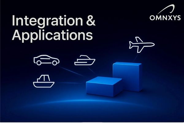Vehicle, boat, and aircraft icons above blue blocks
