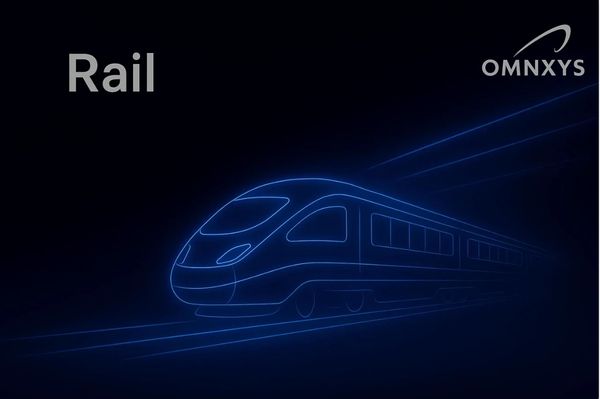 Blue outline of a high-speed train