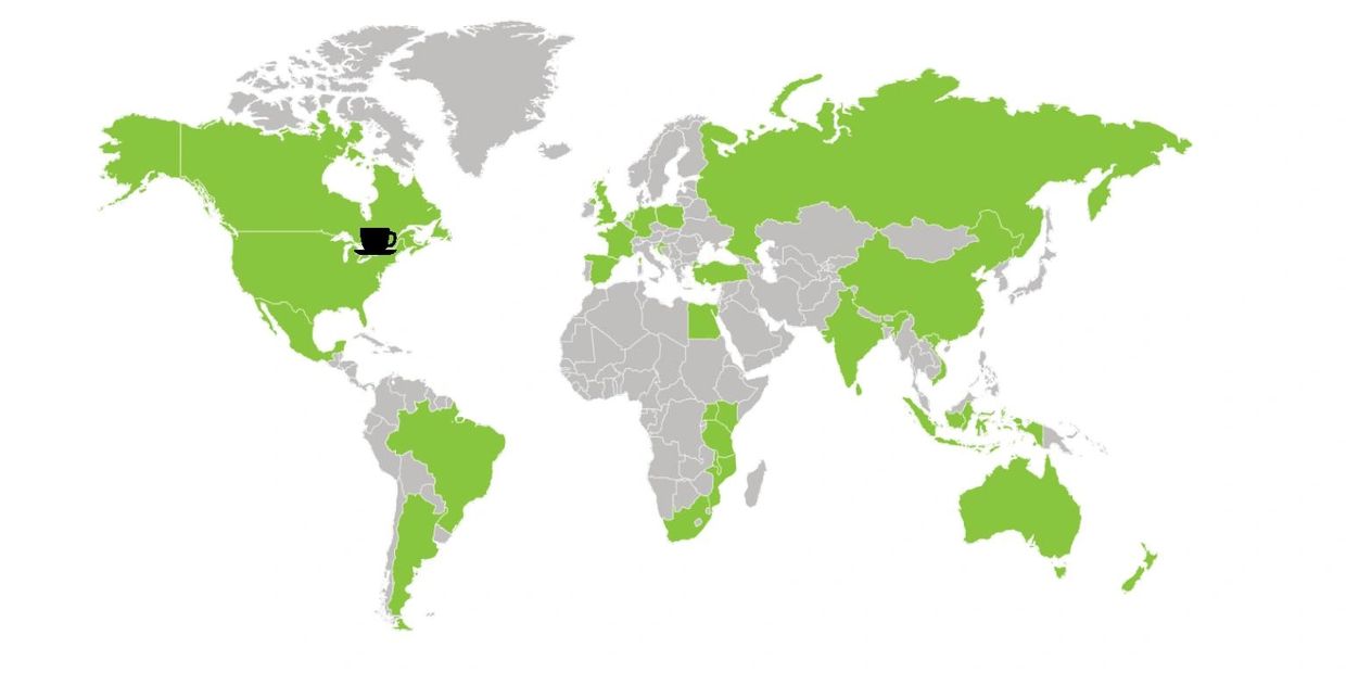 Spire Tea is based out of Toronto, Canada. Our business partners are located all around the world.