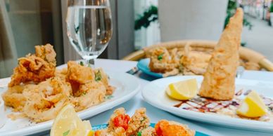 Fish and Seafood dishes on the table
