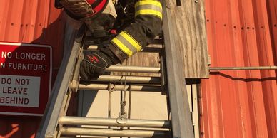ladder work, VES, VEIS, can job, firefighter training, fireman training. SCBA