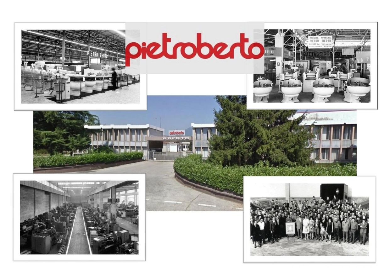 PIETROBERTO FACTORY FACADE and historical photos from factory