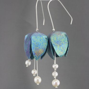 Titanium Bellflower earrings  